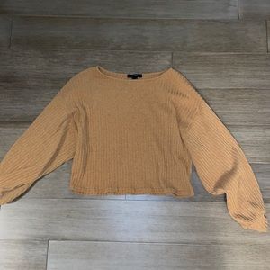 Forever 21 cropped mustard sweater